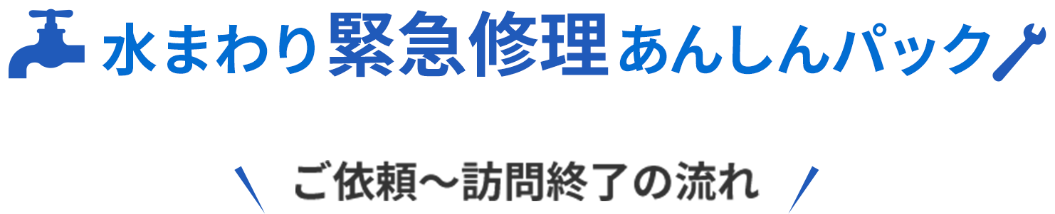 水まわり緊急修理あんしんパック、ご依頼〜訪問終了の流れ